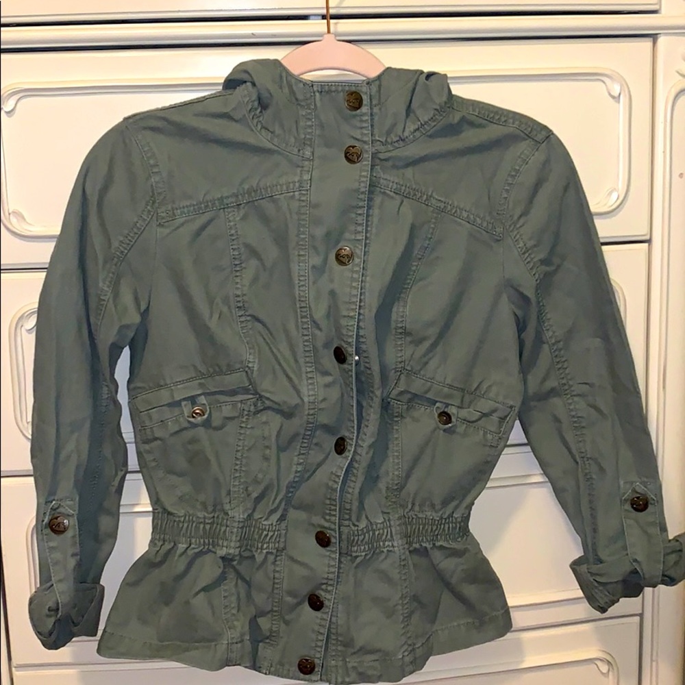 “LAmour” Olive Green Utility Jacket Size M